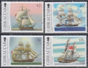 GIBRALTAR Sc 1044-7 CPL MNH JUEGO DE 4 - VARIOS VELEROS - Imagen 1 de 1