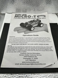Team Losi. Micro-T Instruction Manual / Operations Guide - Picture 1 of 5