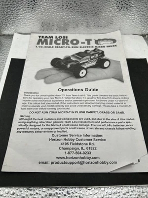 Team Losi. Micro-T Instruction Manual / Operations Guide - Image 1 of 4