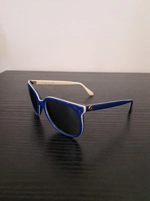 Gafas de sol vintage años 80 Japón azul blanco retro estilo Wayfarer lentes oscuras Foto 1 de 3