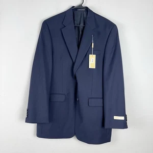 Michael Kors Men's Kessi Wool Suit Jacket Blazer Size 42L Navy - Picture 1 of 15