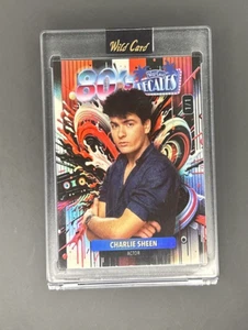 2024 Wild Card Decades Charlie Sheen 1/1 - Picture 1 of 2