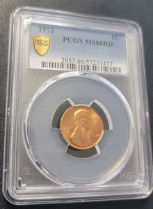 1972 Lincoln Memorial Cent PCGS MS66RD. - Picture 1 of 2