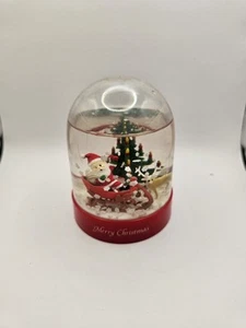 Vintage Christmas Santa Reindeer Snow Globe Hong Kong - Picture 1 of 7