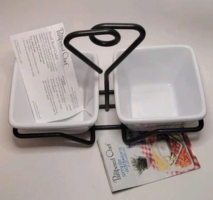 NEW Pampered Chef Simple Additions Small Square Bowl Set #1910 & Caddy #1944  - Picture 1 of 9