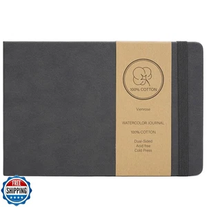 Cuaderno de bocetos de acuarela Vienrose, diario de acuarela de 8,25"x5,5" con 24 hojas  - Imagen 1 de 5