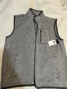 Chaps Ralph Lauren Sherpa Weste Herren Gr. L Grau Full Zip Neu mit Etikett  - Bild 1 von 9