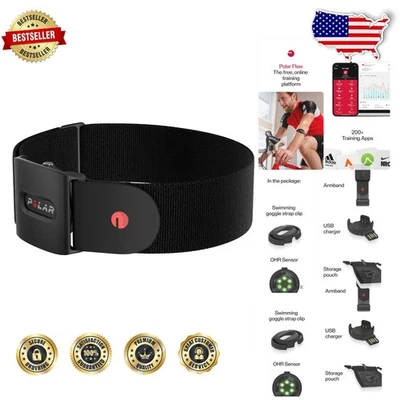 Brazalete óptico monitor de ritmo cardíaco ANT+ doble Bluetooth unisex Foto 1 de 4