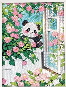 Diamond Painting Set "Große weiße Katze" für Kinder, ca. 20 x 15 cm, neu - Bild 1 von 4
