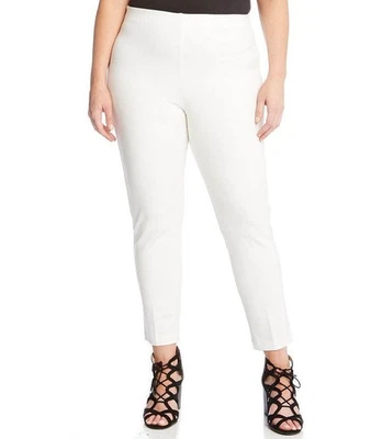 New $118 Karen Kane Women's Off White Piper Pant Plus Size 20W Viscose Cotton - Image 1 of 4