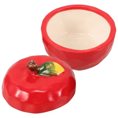  Teedose Aus Keramik Roter Apfelbehälter Lose Teeglas Kaffeebehälter - Bild 1 von 4