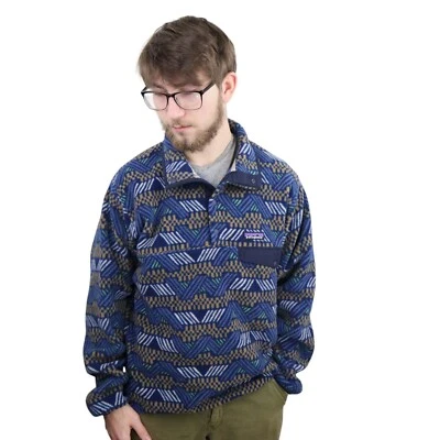 Patagonia Aztec Tribal Synchilla Snap-T Fleece Pullover Jacket Mens Small Navajo - Image 1 of 4