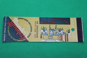 Vintage Munder's Dining Room, Baltimore MD, Matchbook flat - Picture 1 of 2