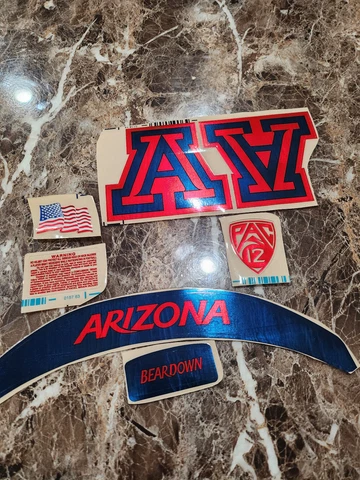 Arizona Wildcats football helmet decals full size 20mil 3M vinyl Chrome Navy Red Cover