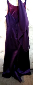 Vintage Purple Medium/Size 8-10 Bridesmaid Gown - Buttons Down Front + Bustle - Picture 1 of 5
