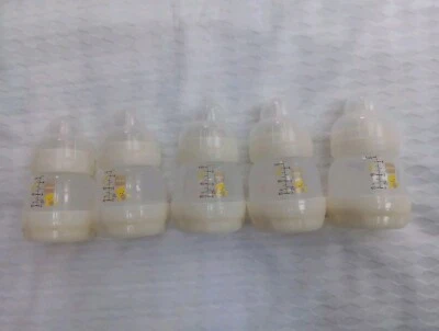 Lot of 5 MAM Easy Start Anti-Colic 4.5-Ounce Bottles  Teddy Bear - Image 1 of 3