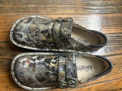 ALEGRIA | Zuecos metálicos sin cordones cómodos ALLI cachemira correas con hebilla talla 37/6,5 Foto 1 de 4