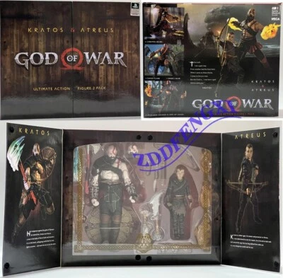 NECA 2018 God of War 4 KRATOS & ATREUS 2 Pack 7" Ultimate Action Figure CN Model - Image 1 of 4