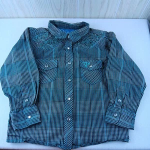 Cowgirl Hardwear 4T Multi-color Longsleeve plaid button-down cotton - Picture 1 of 10
