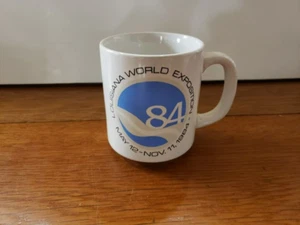 Tazza tazza caffè ceramica logo Esposizione mondiale Louisiana 1984 '84 - Foto 1 di 6