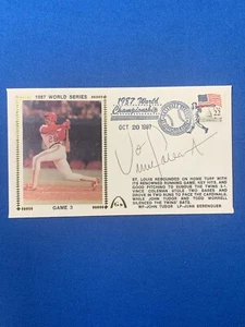VINCE COLEMAN SIGNED 1987 WORLD SERIES FDC 6x NL STOLEN BASE CARDINALS PSA DNA - Picture 1 of 4