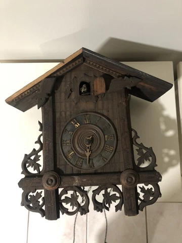 Vintage Black Forest Style Cuckoo Clock~DOLD SOHNE GERMANY~Movement~Parts~Repair Cover