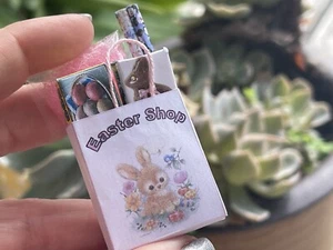 Puppenhaus Ostern Einkaufstasche mit Leckereien Maßstab 1:12 - Bild 1 von 6