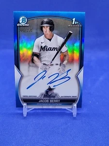 2023 Bowman Chrome Jacob Berry 1st Auto True Blue /150 - Picture 1 of 2