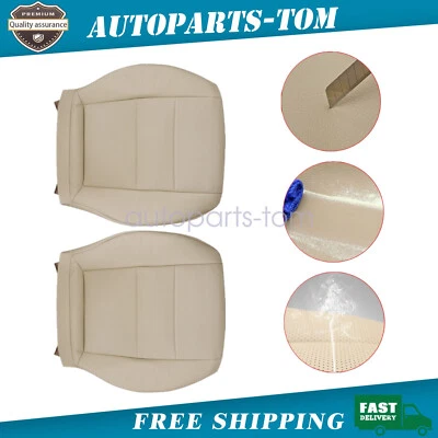 Fits Mercedes Benz C250 C300 C350 08-14 Front Both Side Bottom Seat Cover Lt Tan - Image 1 of 4