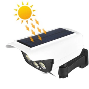 Solar Kamera Überwachungskamera Attrappe Alarmanlage Fake Dummy LED CCTV Camera - Bild 1 von 17