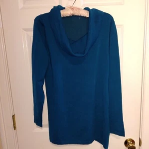 New Teal, cowl neck sweater by 525 America in XL - Picture 1 of 6