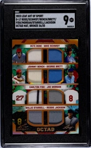 2023 Leaf Art of Sport Rose/Schmidt/Bench/Brett/+ MLB Octad Patch O-17 26/35 - Picture 1 of 2