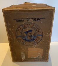 Rare Antique Players Navy Cut Vintage Cigarette Transport Box Crate Man Cave