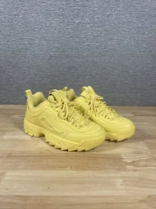 Fila Disruptor II Run Fluorescent Yellow Shoes Women's Size 8 - Picture 1 of 14