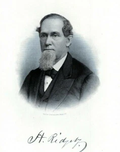 Dr. HENRY RIDGLEY DOVER DELAWARE Historia 1880 Retrato Acero Grabado Impresión - Imagen 1 de 2