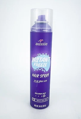 Aussie Instant Freeze Hairspray Jojoba Sea Kelp Strong Hold 10.0 Oz Level 4 - Image 1 of 4