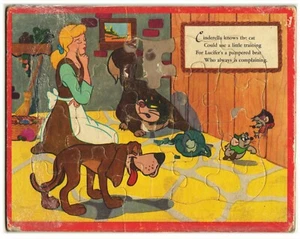 VINTAGE Walt Disney CINDERELLA PUZZLE (1960s) Complete! - Picture 1 of 1