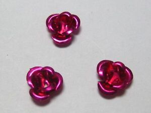 200 Colour Aluminum Metal 6mm Rose Flower Beads Colour Choice Jewelry Make