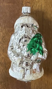 RARE Antique Vintage Glass Santa Claus Christmas Ornament German Democratic - Picture 1 of 8