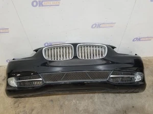 10-13 BMW 550i GT OEM FRONT BUMPER ASSEMBLY BLACK WITH GRILLES FOGS - Picture 1 of 12
