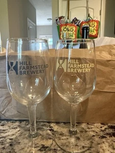 2 Rare Hill Farmstead Brewery Stemmed 6" Beer Glass Tasters! - Picture 1 of 2