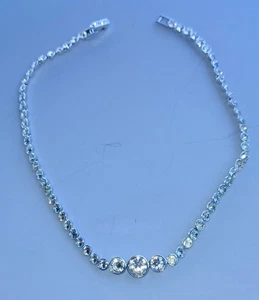 Collana in cristallo Swarovski placcato argento sterling - Foto 1 di 15