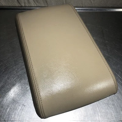 2003–2005 Lincoln Aviator OEM console central apoio de braço tampa couro bege bronzeado - Imagem 1 de 4