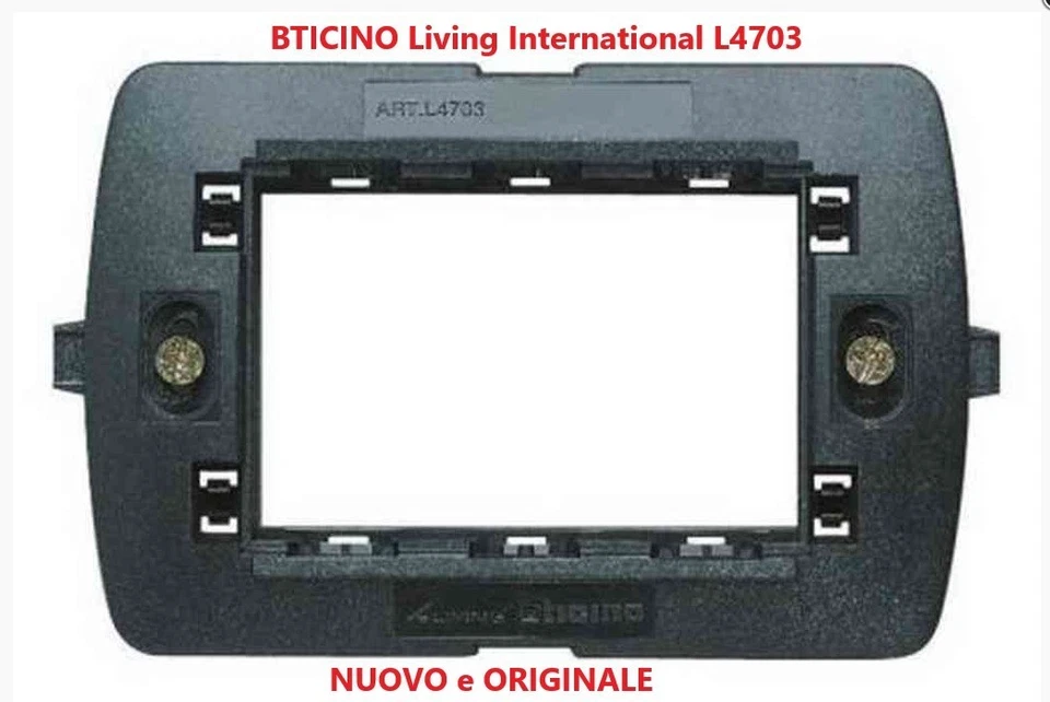 NUOVI ORIGINALI L4703 SUPPORTI o L4950 TAPPI BTICINO LIVING INTERNATIONAL LIGHT - Imagen 1 de 1