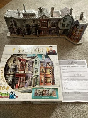 Harry Potter Diagon Alley 3D Puzzle 448 Of 450 (read) Ship Partially Assembled - Image 1 of 4