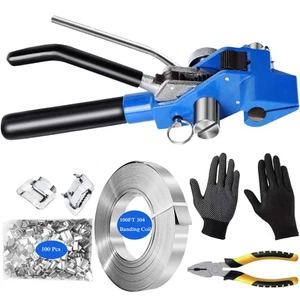Metal Banding Strapping Kit, Steel Strapping Tool Pallet Banding Kit with Rat... - Picture 1 of 8