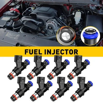 8PCS 12580681 Fuel Injector For 2007-2009 GMC Yukon XL 2500 6.0L V8 217-1621 Foto 1 de 4