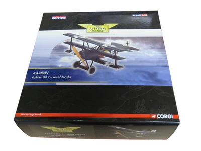 Corgi AA38301 Fokker DR.1 Josef Jacobs Tri-Plane Airplane 1:48 - NEW - Image 1 of 4