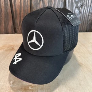Gorra Lewis Hamilton Mercedes AMG Petronas Formula One Team 44 F1 púrpura negra nueva con etiquetas - Imagen 1 de 16