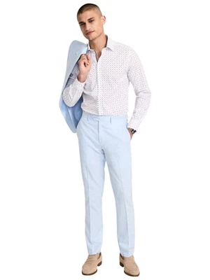 Pantalones de vestir Bar Iii para hombre ajustados 32/34 azul polvo liso Foto 1 de 2